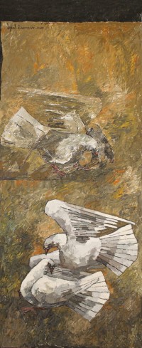Iqbal Durrani, Frolicking Pairs, 18 x 48 Inch, Oil on Canvas, Figurative Painting, AC-IQD-045